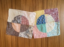 VTG Mountain Artisans Quilted Patchwork Pillow Covers 70s West Virginia Pair picture