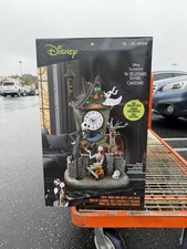 Disney Nightmare Before Christmas Animated Clock Tower LED Music 22 In picture