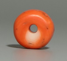 Real Tibet 18th Century Old Antique Noble Buddhist Red Coral Mala Bead Amulet picture