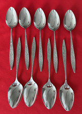 EKCO Eterna    BALBOA    Stainless Teaspoons (9) Flatware Japan picture