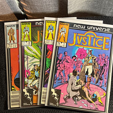 Justice #1 2 4 11 Marvel New Universe Comic Lot 1986-87 Direct Newsstand picture
