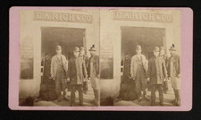 E.A. Rich & Co Fish Dealers Boston Fish Pier c1910s Occupational Stereoview Card picture