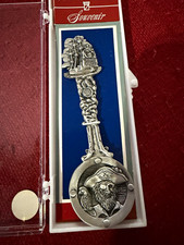 Collectable Genuine Pewter Pirate Themed Novelty Souvenir Spoon, Silver picture