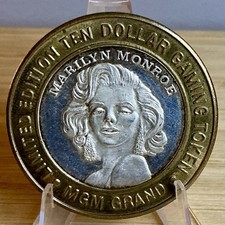 .999 Fine Silver $10 Gaming Casino Token MGM Grand, Marilyn Monroe picture