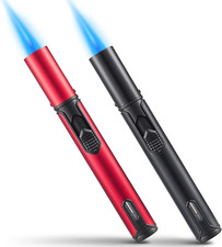 2 Pack Butane Torch Lighter 6 Inch Refillable Pen Lighter Adjustable Jet Flame picture