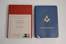 Vintage Holman Masonic Bible Freemason Temple Illustrations St Alban's Lodge 677 picture