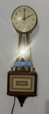 Vintage Seth Thomas Banjo Wall Clock Great Movie Prop Mid Century Works picture
