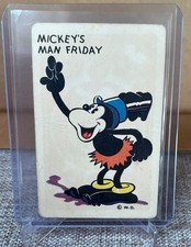 1935 1930s Whitman Disney MICKEY - OLD MAID CARD GAME - Mickey's Man Friday picture