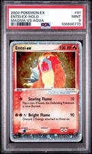 2004 POKEMON EX TEAM MAGMA VS TEAM AQUA #91 ENTEI EX-HOLO PSA 9 picture