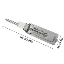 2-in-1 Stainless Steel Key Decoder Locksmith SS001 PRO Lock Repair Tools Kit 1PC picture