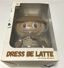POP MART LABUBU Dress Be Latte Vinyl Plush Doll Rabbit Brown Beige White Box picture