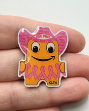 Amazon Mascot Peccy Go Pink Lapel Pin CLT4 Charlotte Breast Cancer Awareness picture
