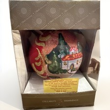 New Dillard’s Trimmings Glass 3'' Tall Christmas Ornament MIC640 Made In Italy picture