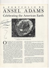 ANSEL ADAMS RARE CELEBRATING THE AMERICAN EARTH SIGNED PORTFOLIO MAGAZINE picture