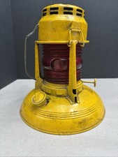 Dietz Yellow Metal No. 40 Traffic Gard Railroad Lantern Vtg. Red Glass Globe picture