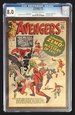 Avengers #6 CGC 8.0 1st Baron Zemo & Masters of Evil Kirby Marvel 1964 picture