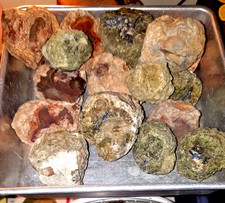 10 LB LOT = 10 to 15 Oregon Thundereggs HALVES Rough Lapidary Rocks T-Eggs picture