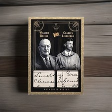 2025 Pieces Of The Past Roaring Twenties William Boeing/Charles Lindbergh Relics picture