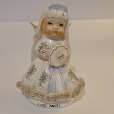 Vintage Norcrest June Bride Angel Cherub Figurine MCM 1950s picture