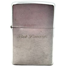 1967 Zippo Lighter Lot of 2 Regular Slim Bob Licciardi Engraved Chrome Repair picture