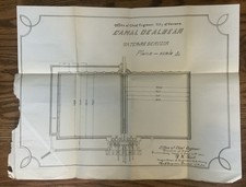 Antique Map Diagram Canal Dealbear Water Reservoir Havana Cuba GPO picture