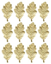 Metal Napkin Rings Set of 12, Metal Napkin Holder Cuffs Pack 12 Yellow Metal picture
