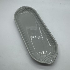 Fiesta Ware New Relish Tray/Corn Holder Gray 9-1/2
