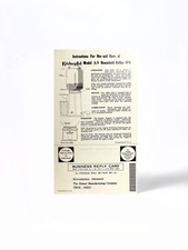 Replacement Instructions For Vintage Hobart Kitchenaid Coffee Grinder Mill A-9 picture