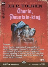 Thorin, Mountain-king (The Hobbit 243) - Mythic Magic: The Gathering Card picture