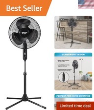 Elegant 16-Inch Electric Oscillating Pedestal Fan with Adjustable Height picture
