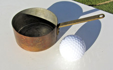 Vintage Copper Small Pot Brass Handle | Bazar Francais New York 666 picture
