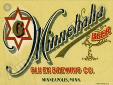 Minnehaha Beer New Metal Sign: Minneapolis, Minnesota 9x12