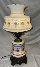 Quoizel 1973 Abigail Adams Blue & White Floral 3-Way Lamp 21