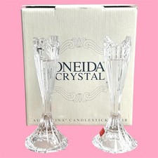 Oneida Crystal Augustina Candlesticks 6