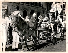 LG56 1965 Original Photo BOSTON BACK BAY GALLERY-GO-ROUND LITTLE KIDS PONY RIDES picture