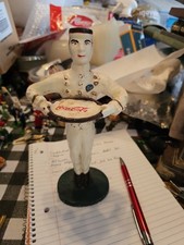 Vintage Coca Cola Waiter Bell Hop Figurine Heavy  Painted Cast Iron Collectible picture