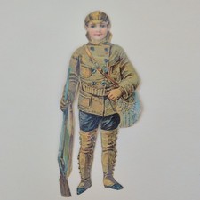 McLAUGHLIN'S Coffee PAPER DOLL Little Boy Hunter Victorian Trade Card 1895 picture