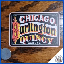 Chicago, Burlington and Quincy Railroad laminated die-cut vinyl sticker picture