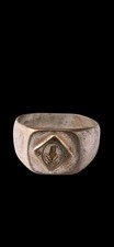 Antique WWII Central European Eagle Soldiers Ring Unique Signet Patriotic 1942 picture