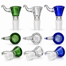 2x 18mm Male Bowl with in-built Screen & Handle for Water Pipe Smoking Pipe picture