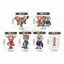 2026 FIFA World Cup Soccer Mascot 6 PCS Set Enamel Pin Lapel Badge Gift picture