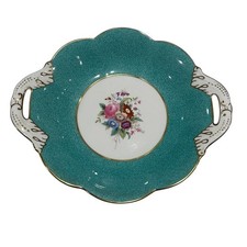Vintage Coalport Bone China Sweet Dish Scalloped Edge Pierced Handles WindsorEUC picture