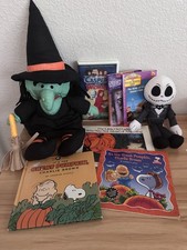 Curated Vintage Halloween Bundle with Plush Toys, VHS & Books picture