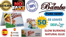 New Big Bambu Pure Hemp 50 Booklet 100% Authentic Bambu (No Fake) Made in SPAIN picture
