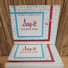 Orig. Vintage GAME: 1951 - SAY IT DIVISION game in box w instructions  picture