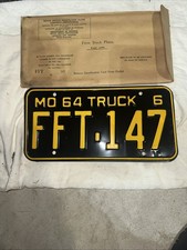 Missouri 1964 FFT-147. Black Plate 6000.  New Old Stock. Vintage Collectible. picture