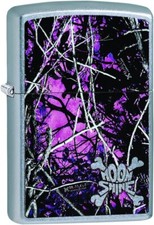 Zippo Moon Shine Pink Camo Pocket Lighter 29591 picture