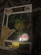 Frank Oz Signed Yoda Funko Pop Star Wars Vinyl Figure #124 picture