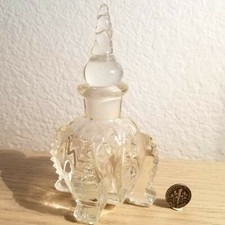 Vintage Irice Perfume Bottle, Art Deco Perfume Bottle with Unicorn Stopper picture