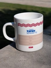 Rare Xanax Coffee Mug Drug Rep Pharma Promo Grail Pharmaceutical Upjohn Vintage  picture